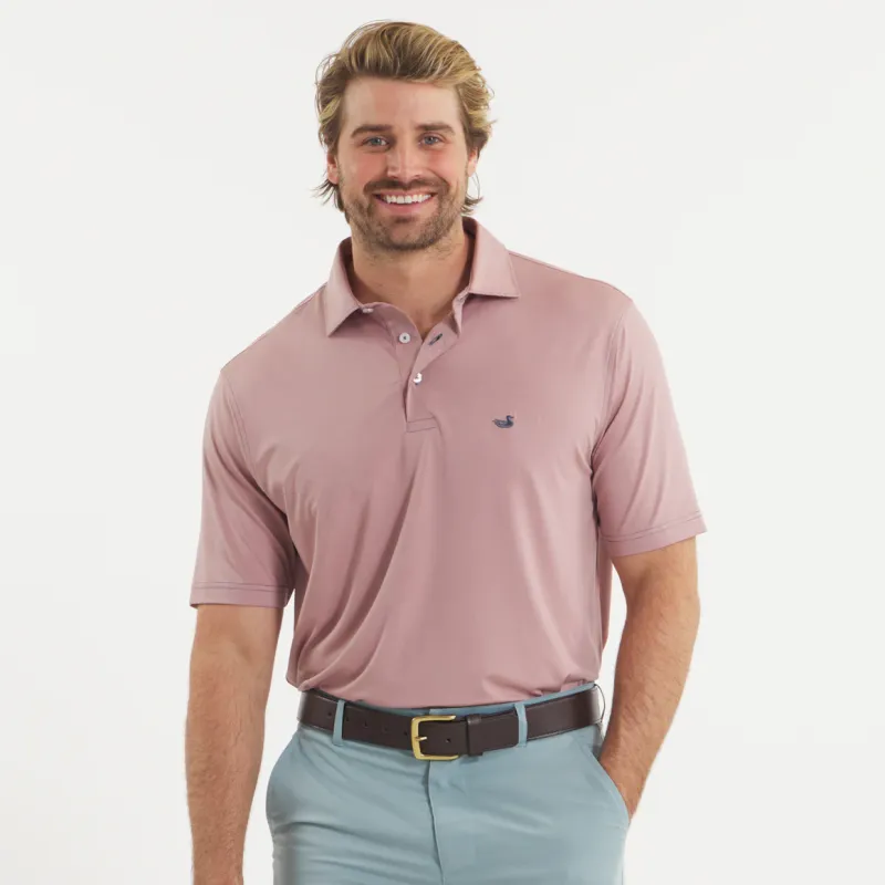 Bermuda Performance Polo-Wellington- Peach