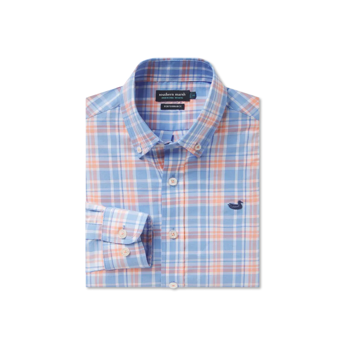 Youth Grainger Performance Plaid- French Blue