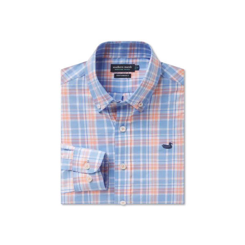 Youth Grainger Performance Plaid- French Blue