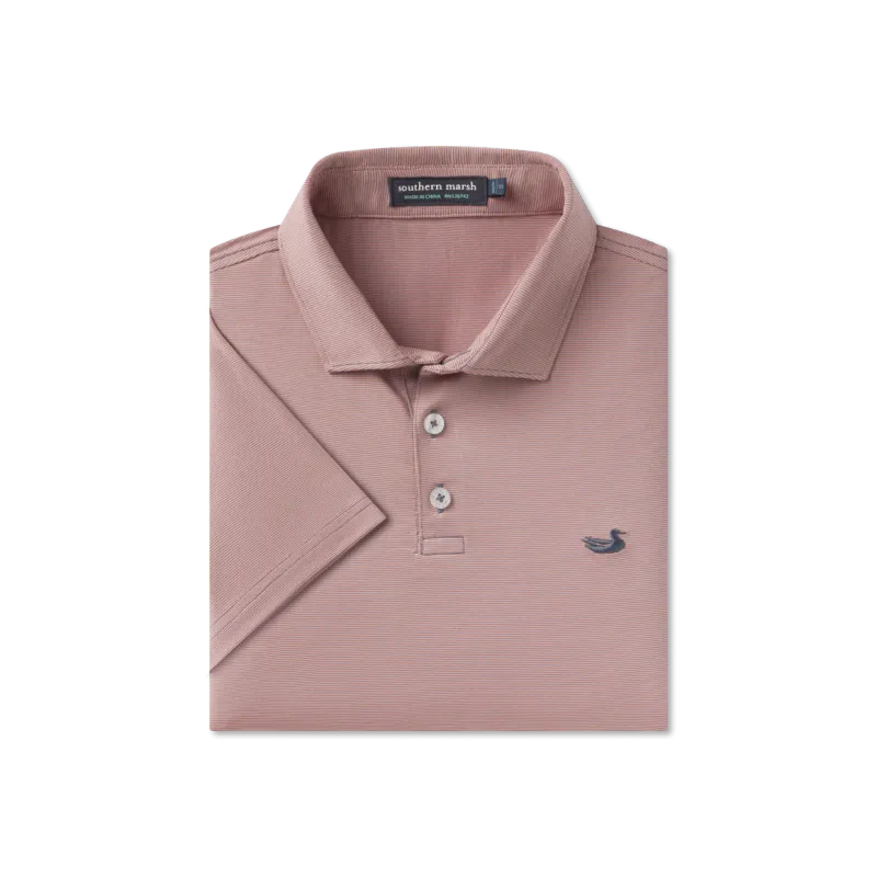 Youth Bermuda Performance Polo- Wellington - Peach