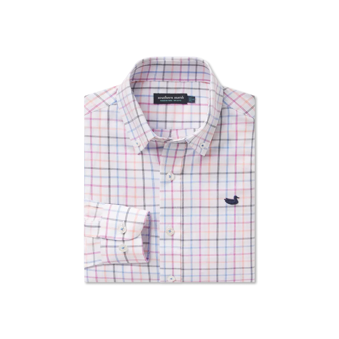 Youth Chateau Windowpane- Navy&amp;Peach