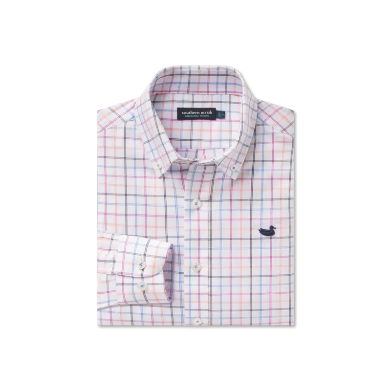 Youth Chateau Windowpane- Navy&amp;Peach