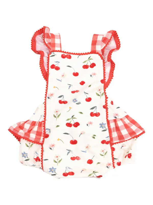 Watercolor Cherries Sunsuit