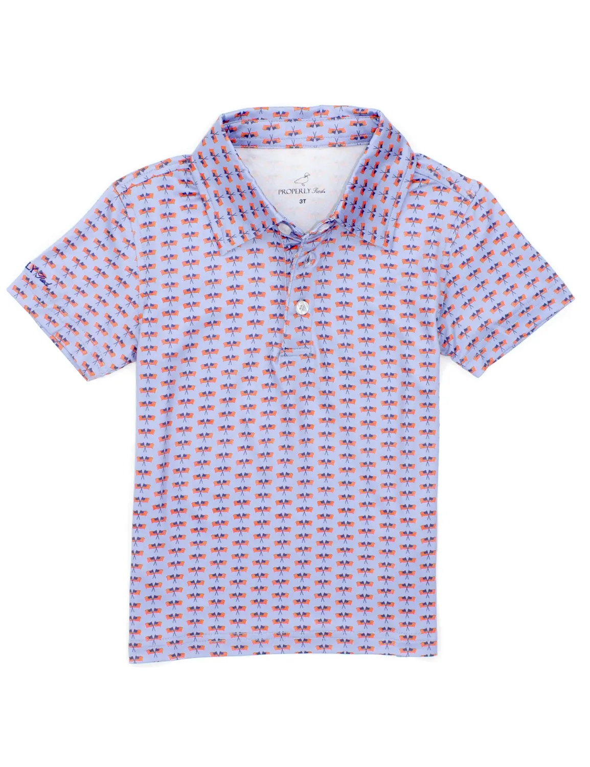 Boys Inlet Polo- Freedom Flag
