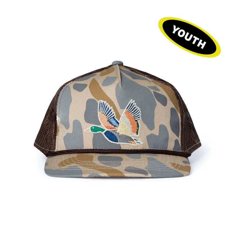 Youth Cap- Retro Camo Duck