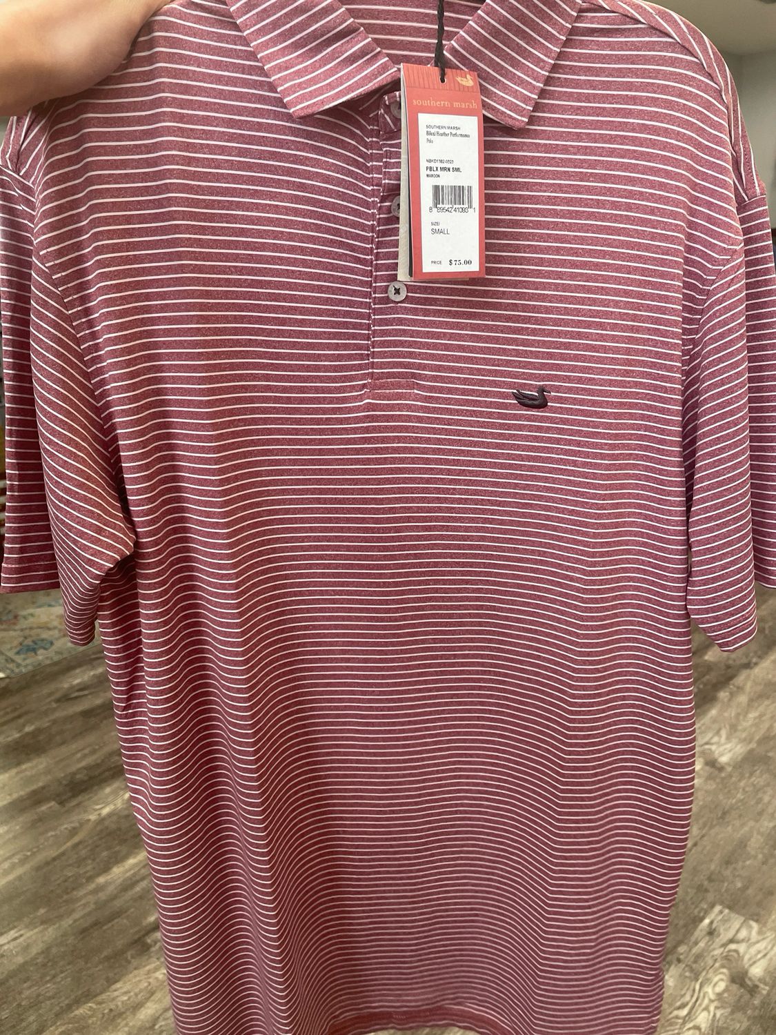 Biloxi Heather Performance Polo - Maroon