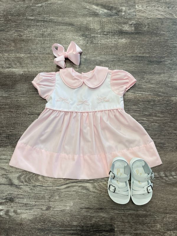 Brady Dress- Pink Bows