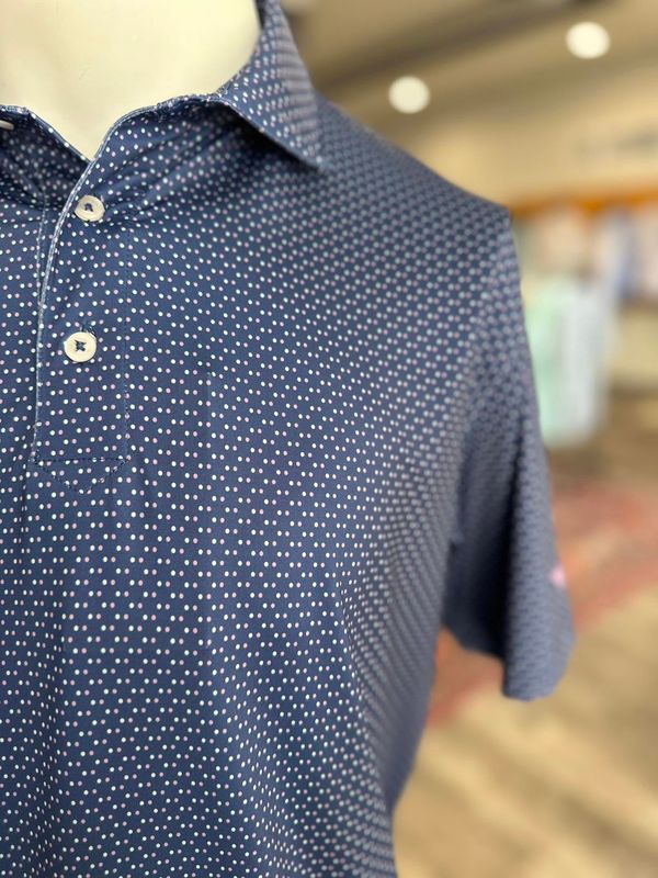 Polka Dot Performance Polo