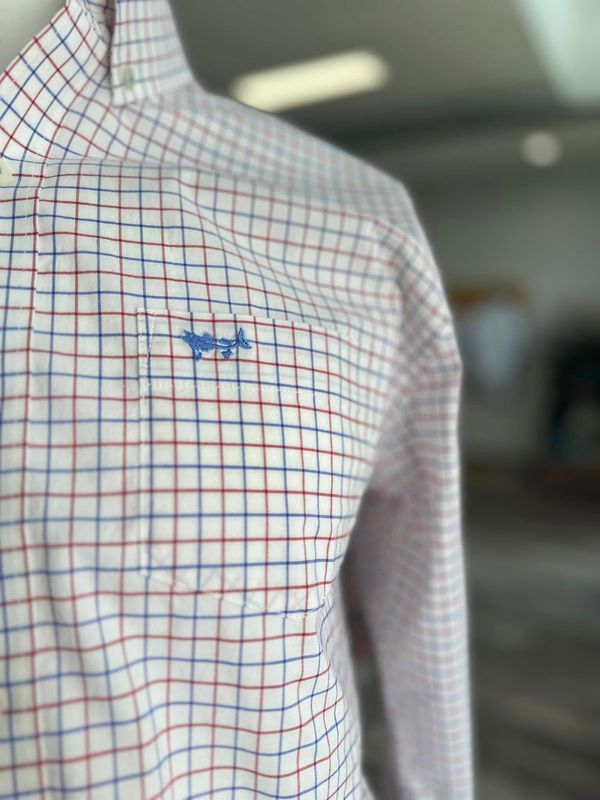 Patriotic Check Woven Button Down