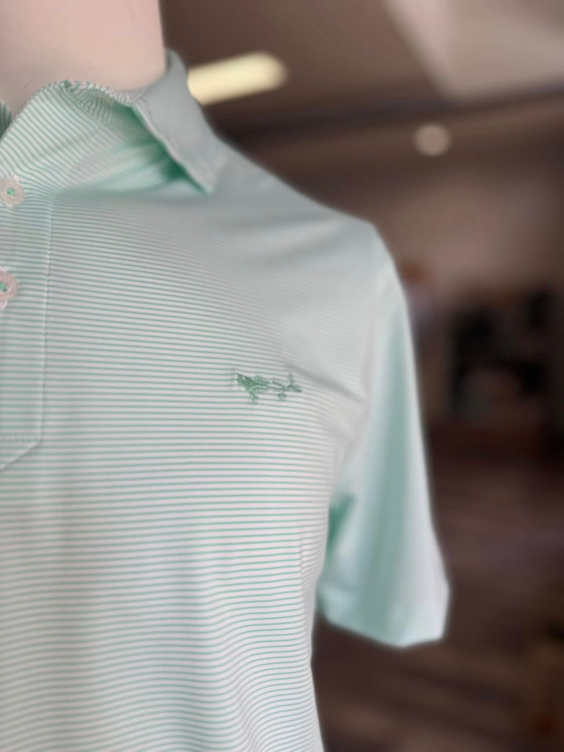Aruba Micro Stripe Performance Polo