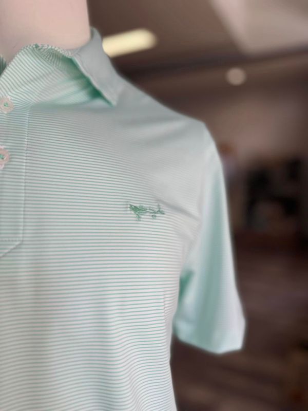 Aruba Micro Stripe Performance Polo