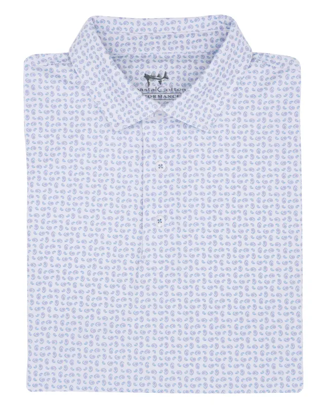 Pink Paisley Performance Polo