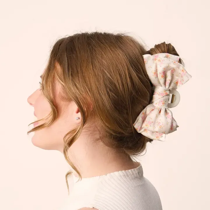 Satin Bow Claw Clip