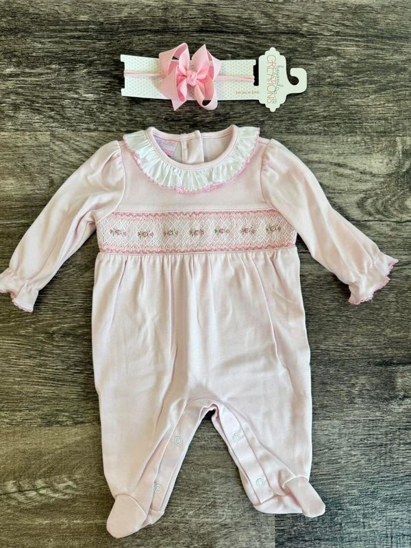 Rose- Pink Footie