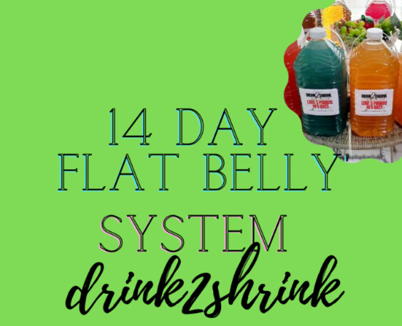 DRINK2SHRINK 2 WEEK SUPPLY &quot;Flat Belly&quot; System (Non Premade) Lose Up To 5 Pounds in 5 Days
