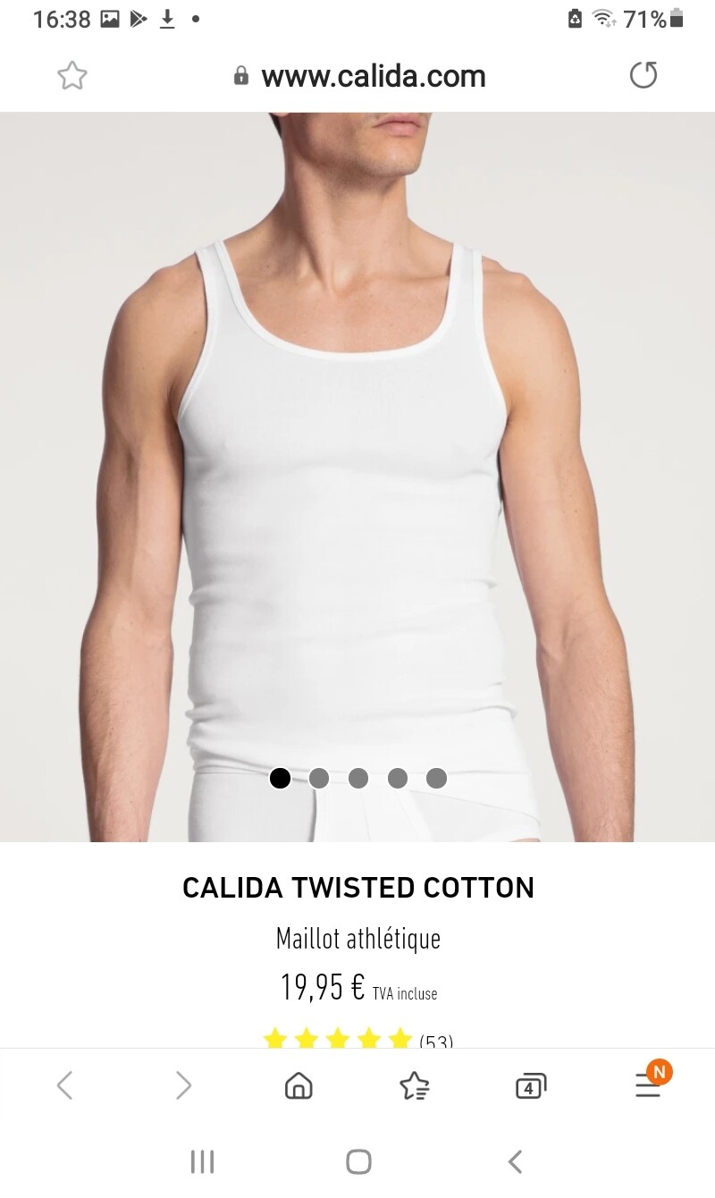 debardeur homme blanc