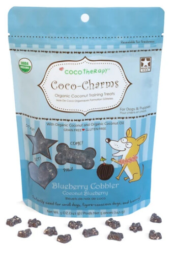 Coco Charms Organic Coconut Training Treats Blueberry Cobbler Coconut Blueberry