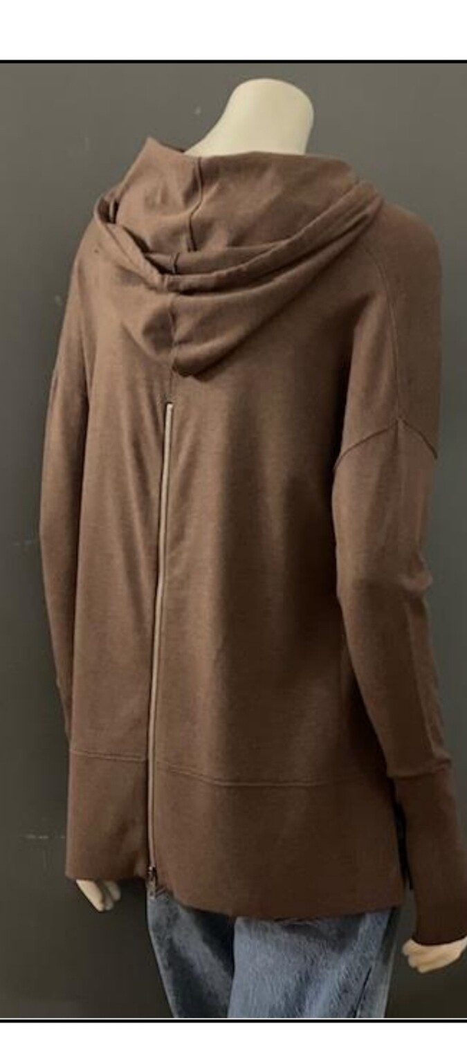 Back zip hoodie