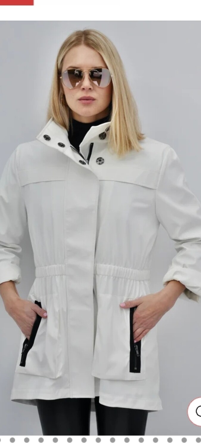 White waterproof raincoat