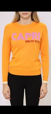 Capris orange sweater