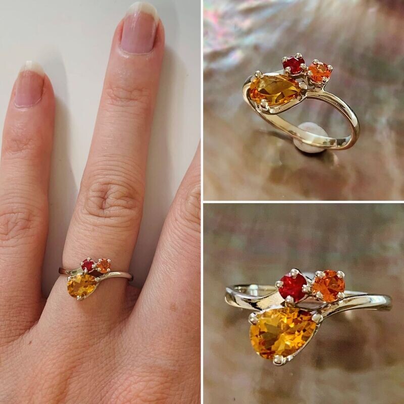 Bague Incandescence sur or jaune750