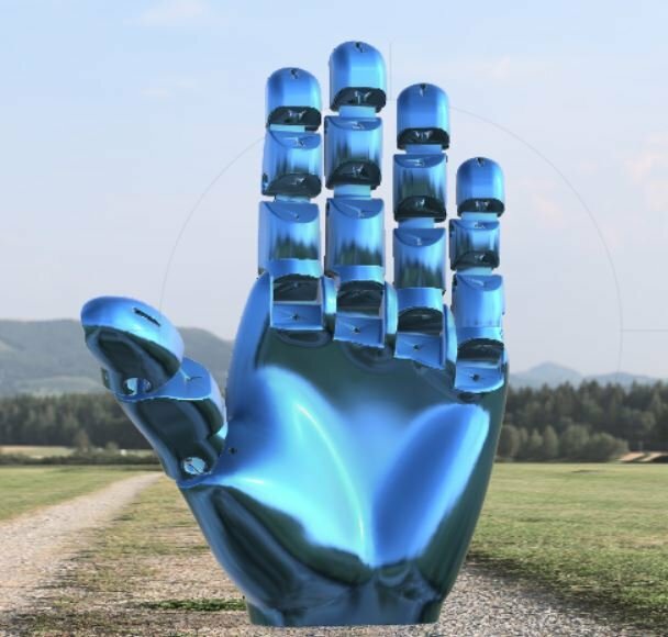 Prothetic hand -  independent moving finger joints