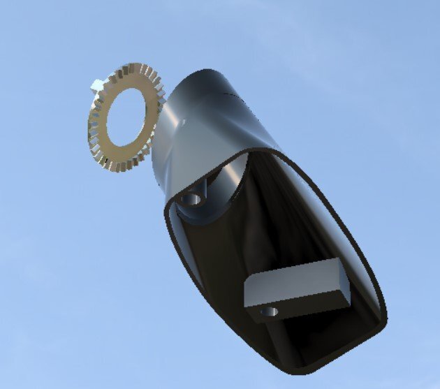 Lotus Esprit  side mirror body mount