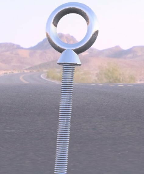 Chrome Plated Eye Bolt ( 3D Model)