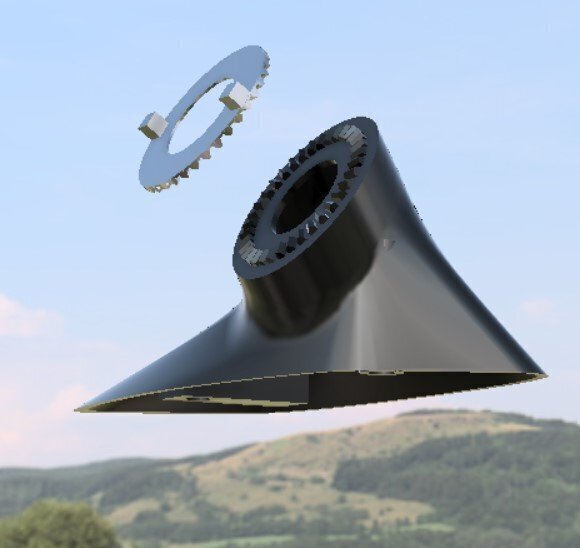 Lotus Esprit  side mirror body mount