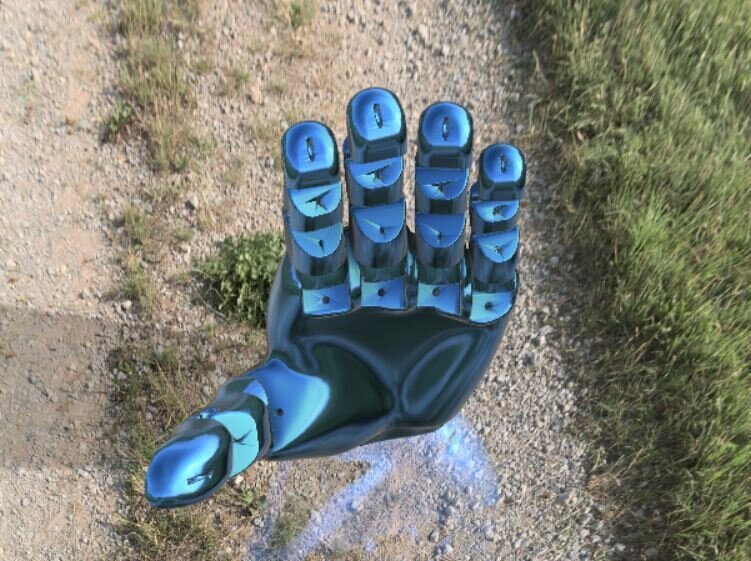 Prothetic hand -  independent moving finger joints