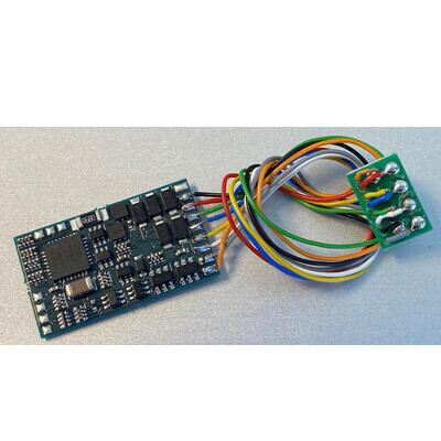 Appel Lokdecoder Version 2024 DCC/MM 8-pol. NEM652 Stecker mit sehr flexiblen dünnen Kabeln