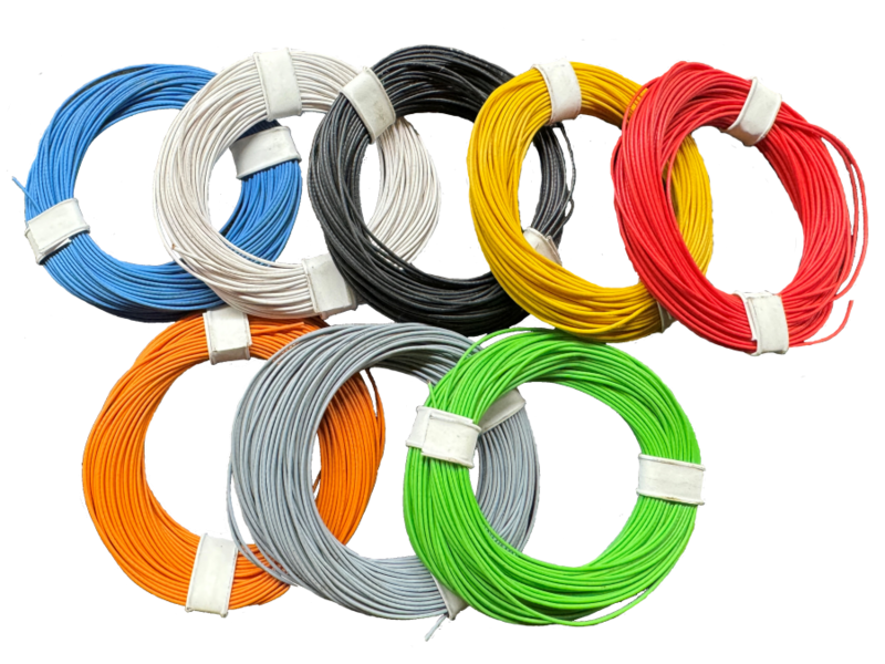 80 Meter Kabelset 8 * 10 Meter Lify Litze / Kabel 0,04mm² in acht verschiedenen Farben (orange, rot, blau, gelb, weiß, schwarz, grün, grau) 80 Meter Kabelset 8 * 10 Meter Lify Litze / Kabel 0,04mm² in acht verschiedenen Farben (orange, rot, blau, gelb, weiß, schwarz, grün, grau)