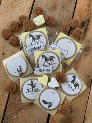 Sint cadeau stickers "Goud"