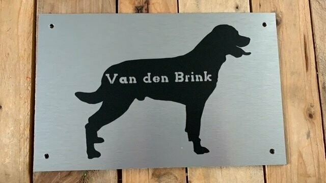 Naambord "Silhouet huisdier"
