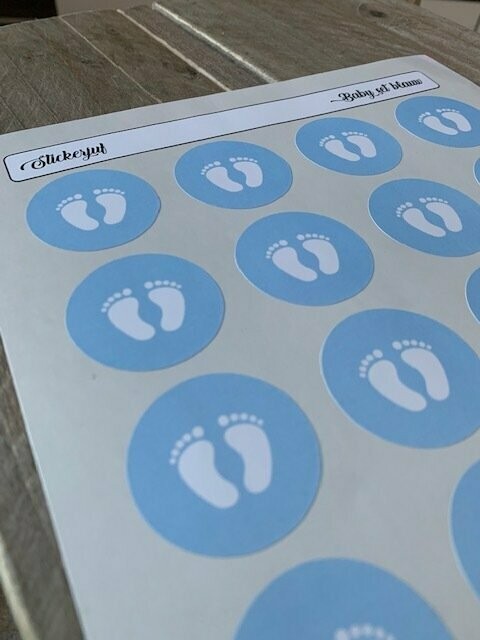 Stickerset voetjes blauw