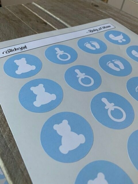 Stickerset blauw