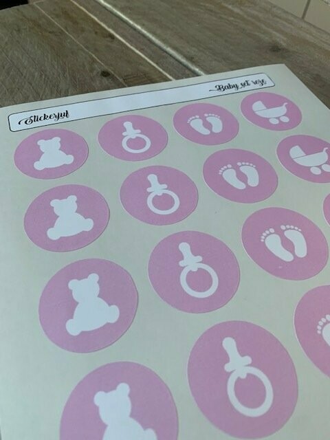 Stickerset roze