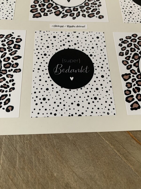 Wijnflessticker Stippen