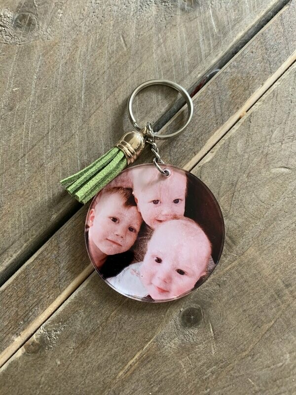 Sleutelhanger rond met kwast