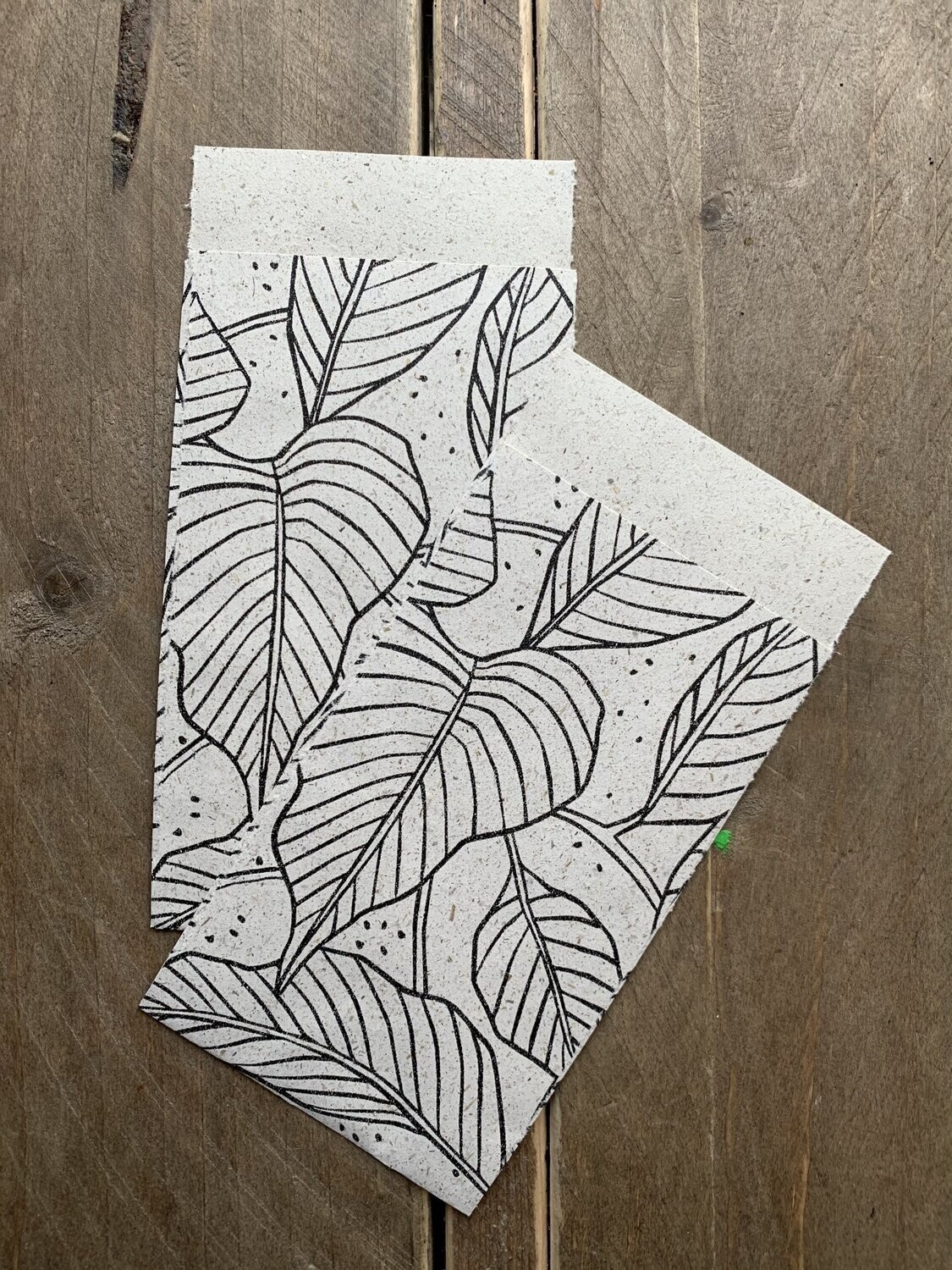 Cadeauzakjes Kraft bladeren 7x13cm