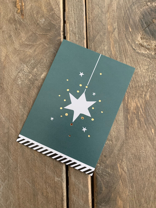 Mini Kerstkaart Ster