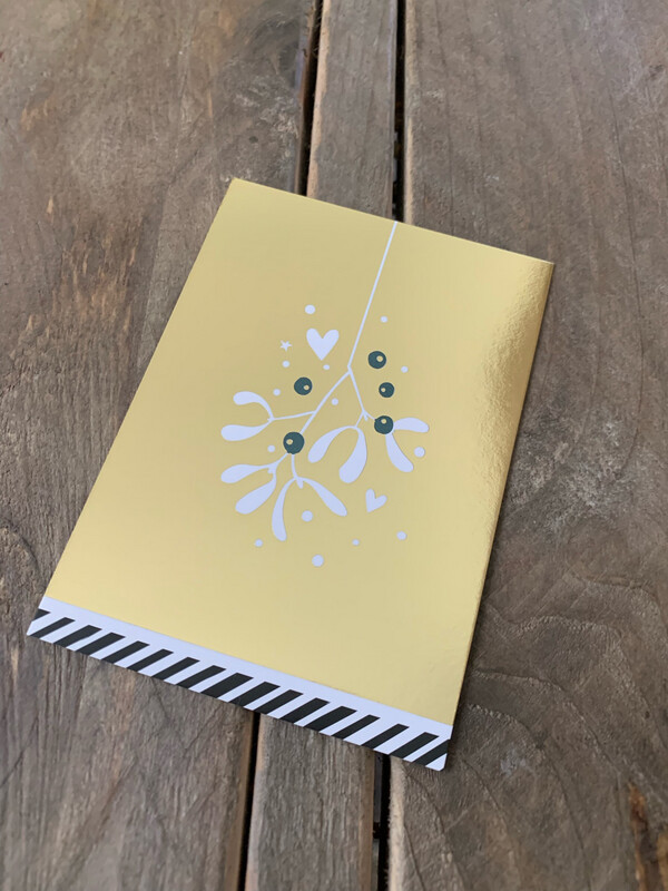 Mini Kerstkaart Mistletoe