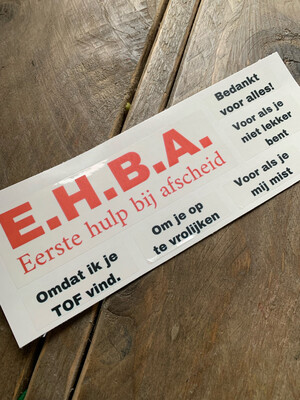 E.H.B.A. stickervel