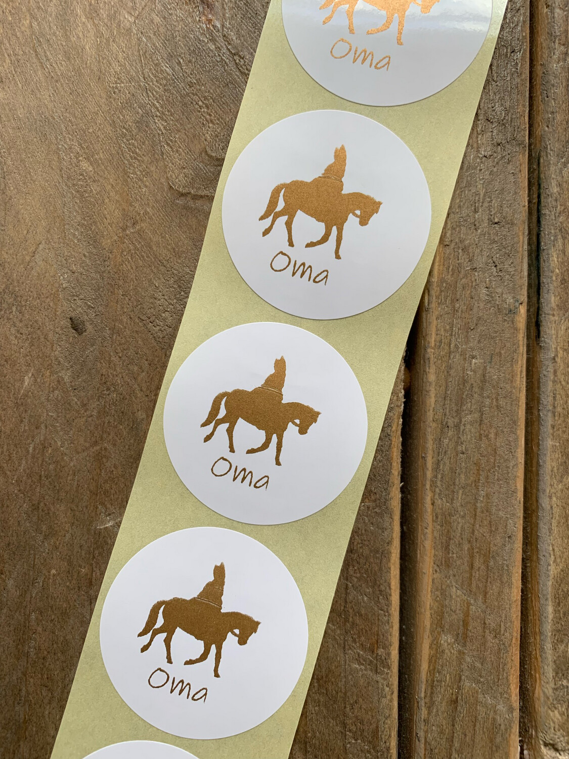 Sticker Sint op paard