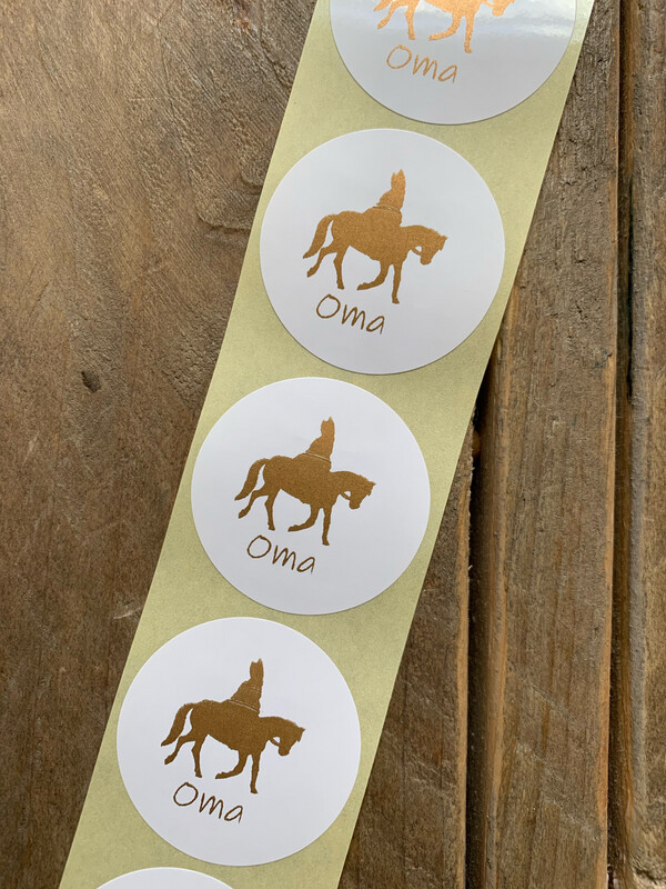 Sticker Sint op paard