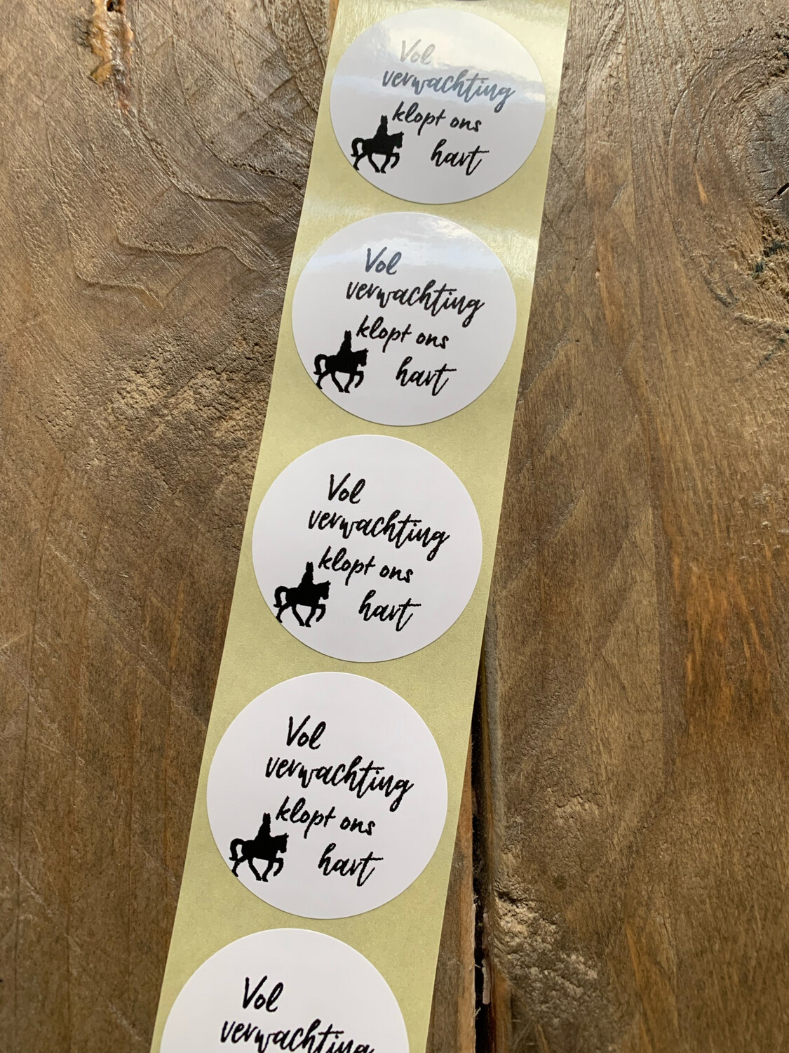 Cadeausticker Vol verwachting