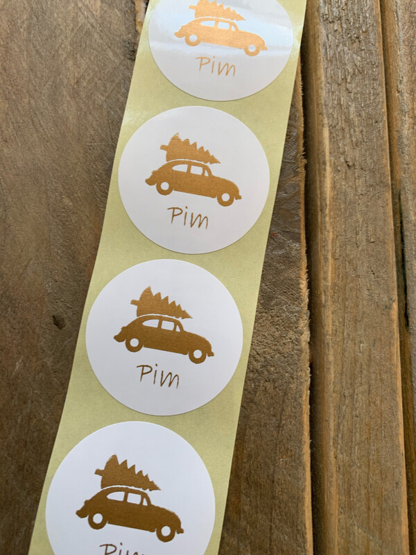 Sticker Auto met boom