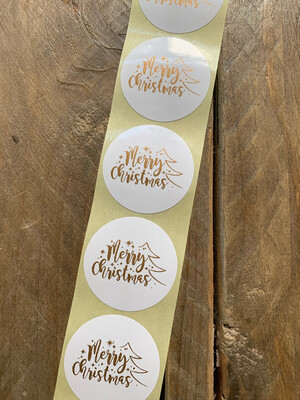 Cadeausticker Merry Christmas