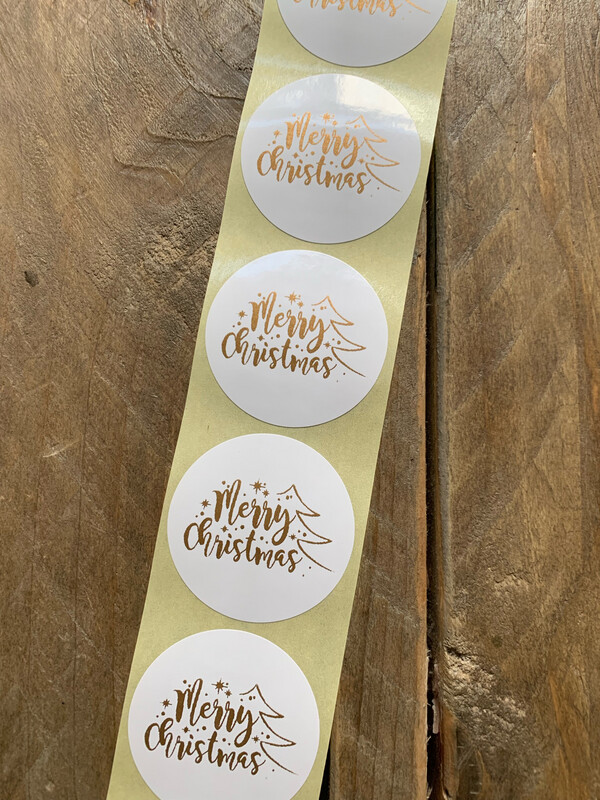 Cadeausticker Merry Christmas