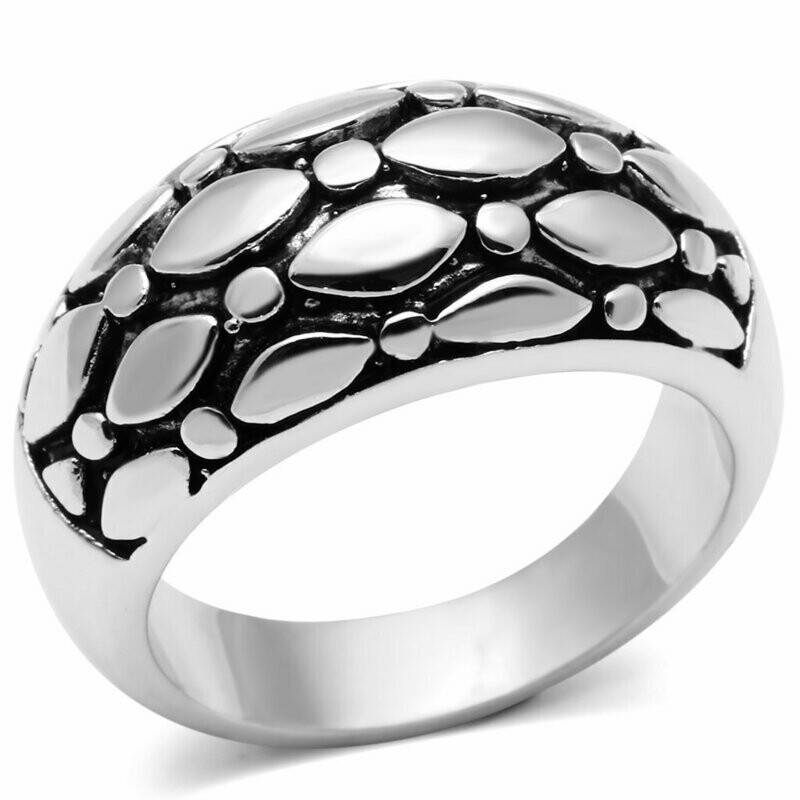 3W042 - Rhodium Brass Ring with No Stone